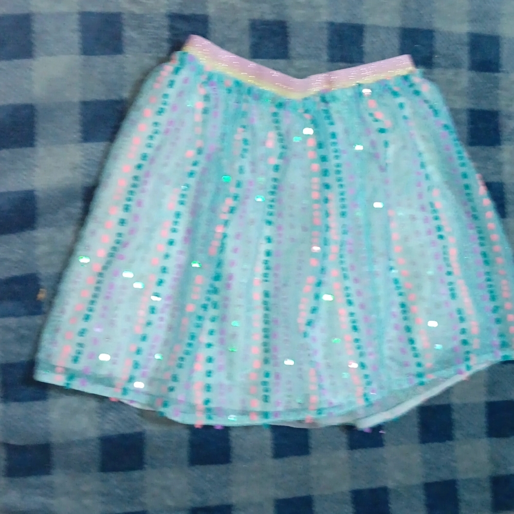 Blue sequin skirt for girls